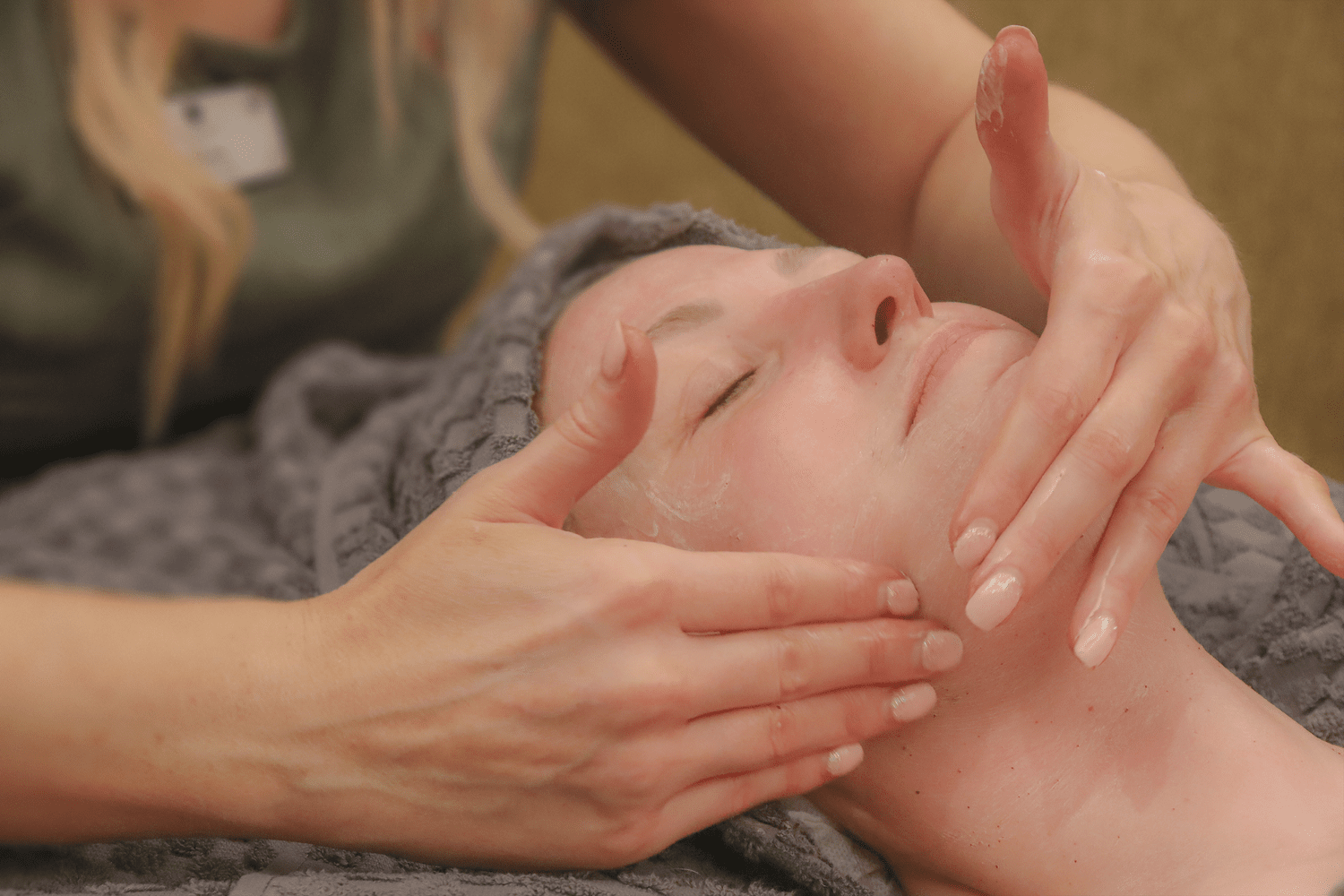 Facial treatment at Sleeping Beauty